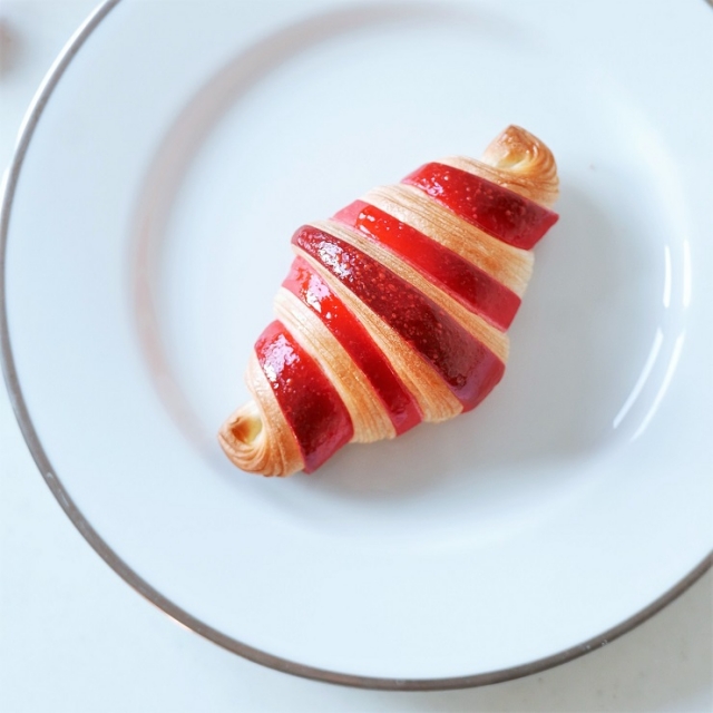 バイカラーのかわいいクロワッサン
